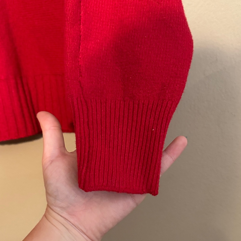 Women's Red “Cheers!” Sweater - Picture 5 of 6